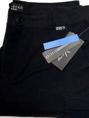 Vintage NWT Marc Ecko Cut & Sew Convertible Cargo Pants Mens 34 Black Techwear